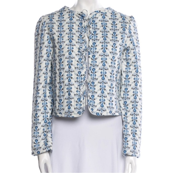 NWT Caroline Constas floral bow quilted jacket - Picture 1 of 4